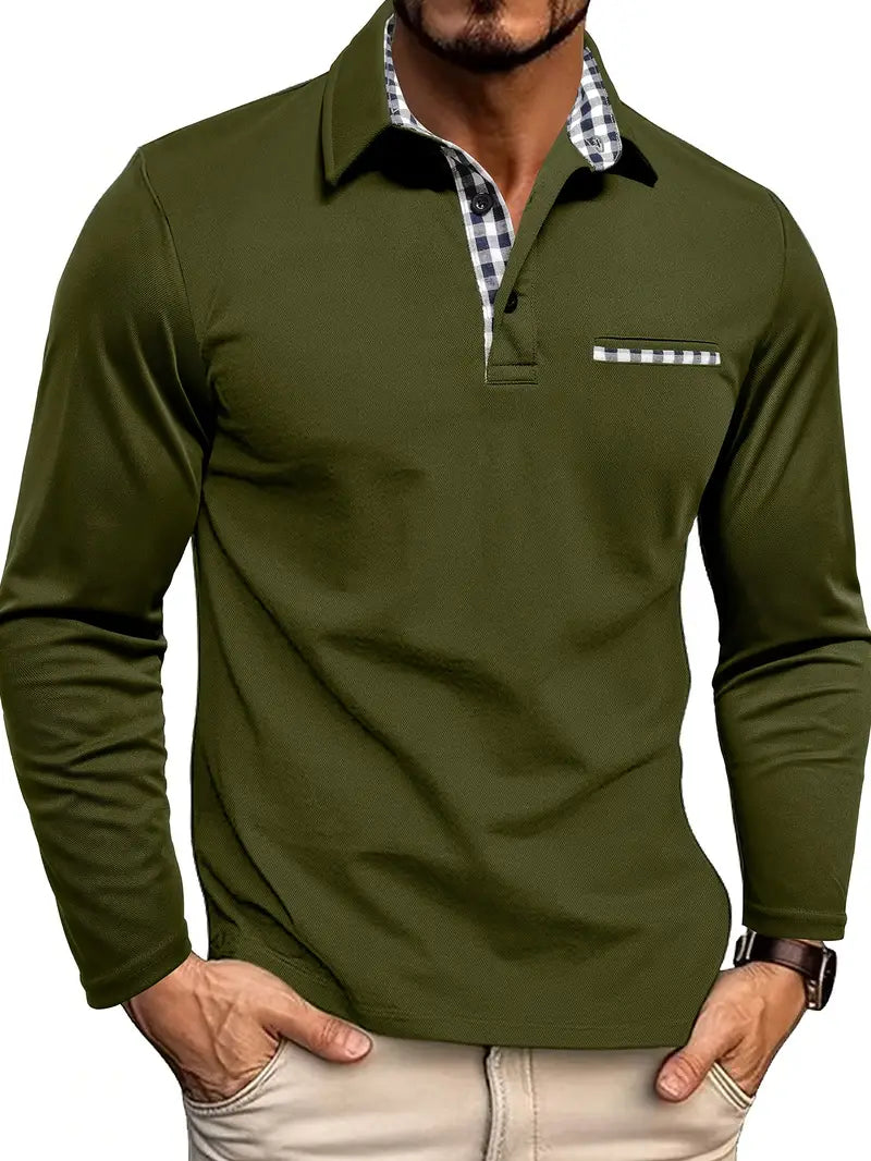 Van Laar – Poloshirt mit langen Ärmeln