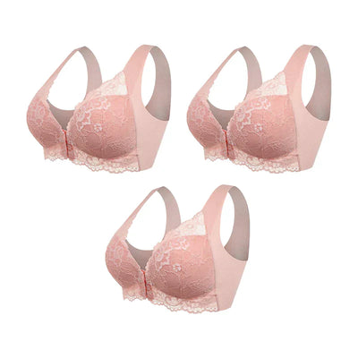 Ginevra™ | (LOT DE 3) Soutien-gorge sculptant sans armature avec fermeture frontale