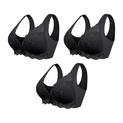 Ginevra™ | (LOT DE 3) Soutien-gorge sculptant sans armature avec fermeture frontale