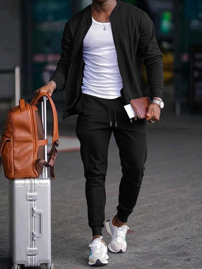 Lorenzo™ | Ensemble homme sport & casual à col montant