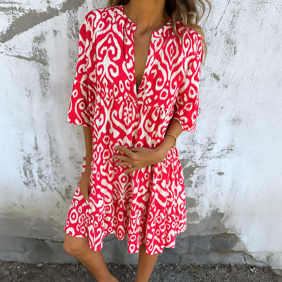 Fiori – Robe Élégante et Décontractée à Col en V