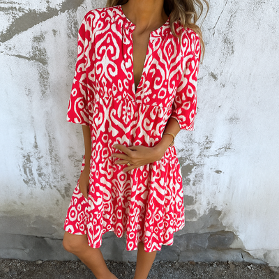 Fiori – Robe Élégante et Décontractée à Col en V