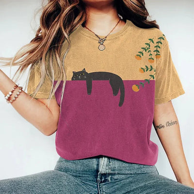 Nitsa – T-shirt print élégant de printemps