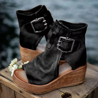 Luna Boho Sandales™ – Sandales orthopédiques à semelle compensée, style bohème