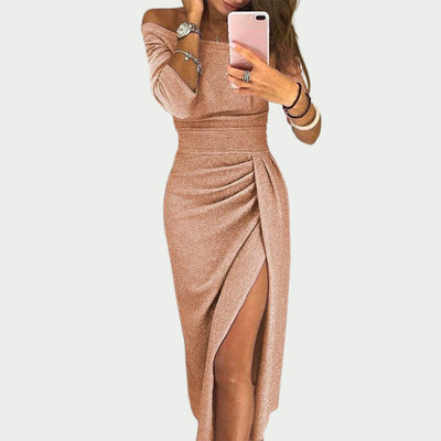 Kyelle | Robe de soirée élégante à épaules dénudées
