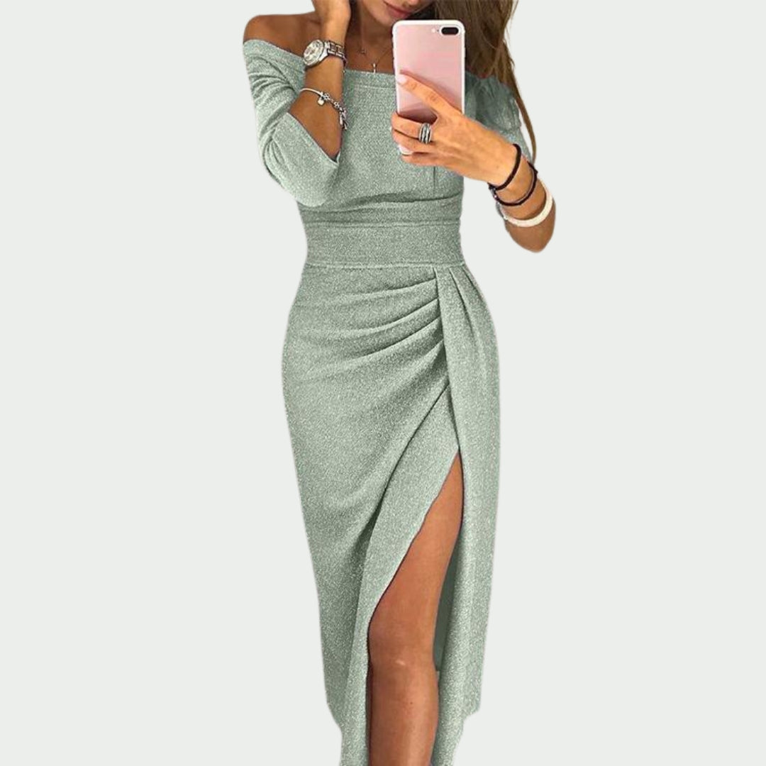 Kyelle | Robe de soirée élégante à épaules dénudées
