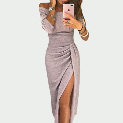 Kyelle | Robe de soirée élégante à épaules dénudées