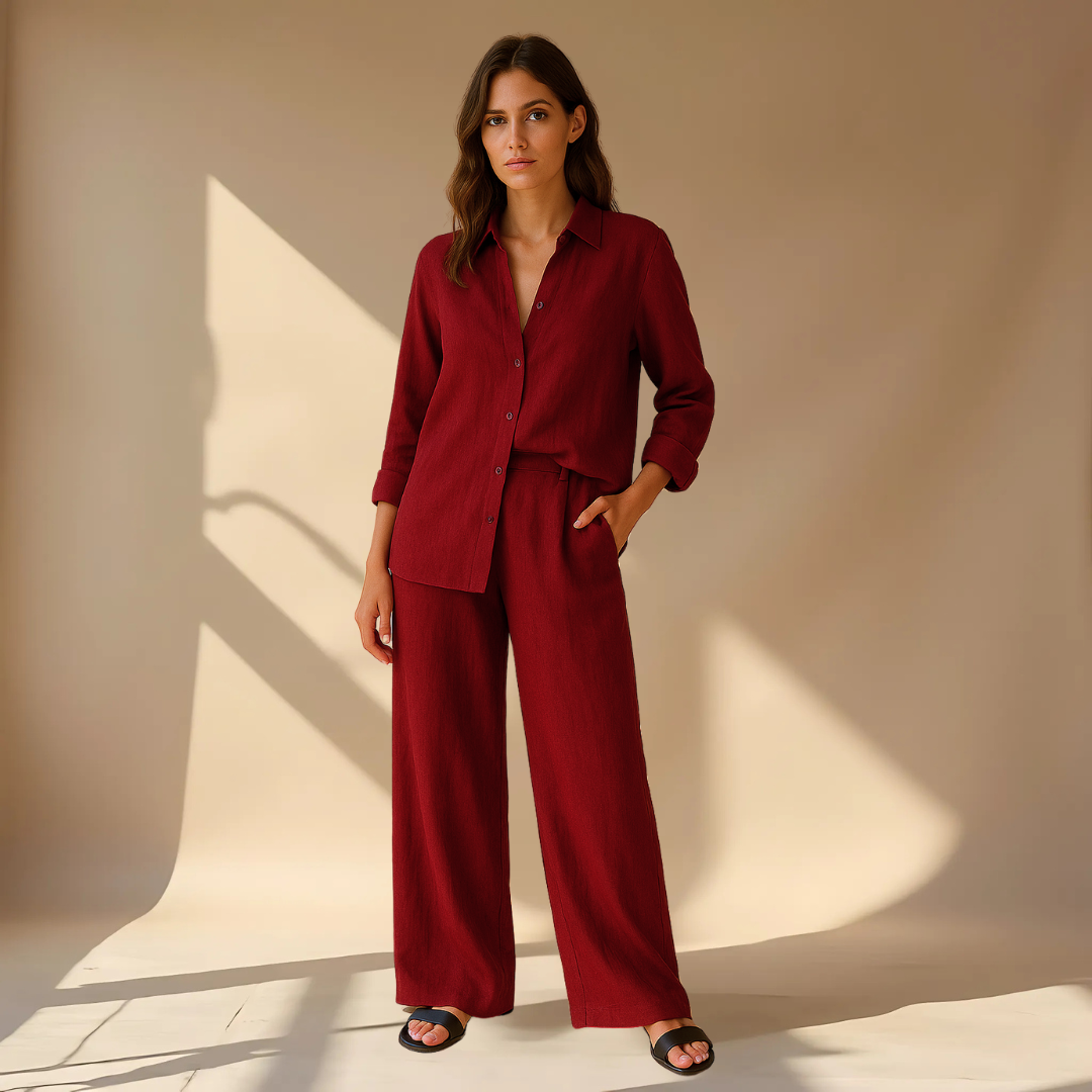 Amélie™ | Ensemble 2 pièces - chemise & pantalon
