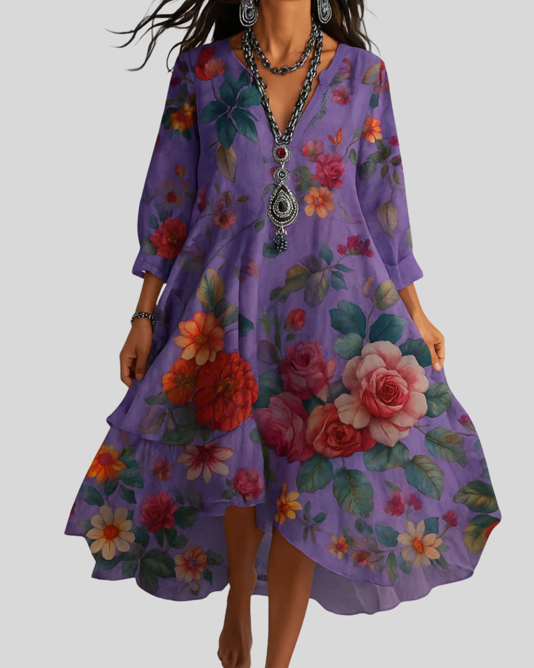 Élowen™ – Robe Maxi Bohème Fleurie et Légère