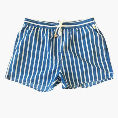 Maillot de bain homme rayé - avec cordon de serrage et poches latérales