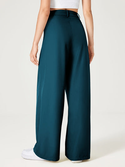 Marieke | Wijde Effen Kleur Pantalon