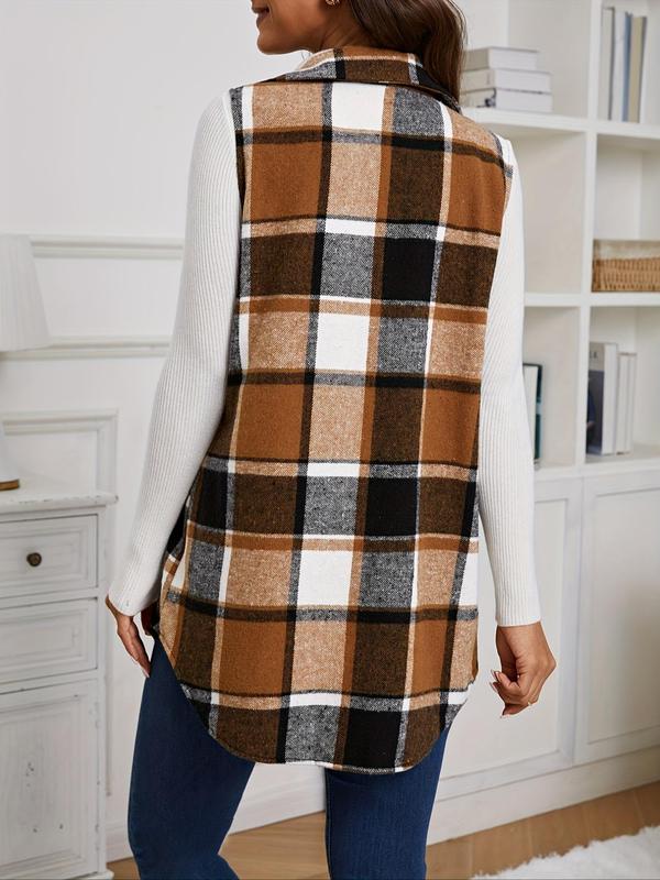Ayana Vest Plaid™ – Élégance Décontractée sans Manches