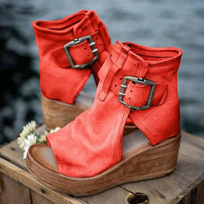 Luna Boho Sandales™ – Sandales orthopédiques à semelle compensée, style bohème