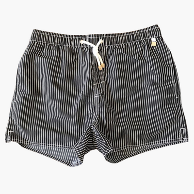 Maillot de bain homme rayé - avec cordon de serrage et poches latérales