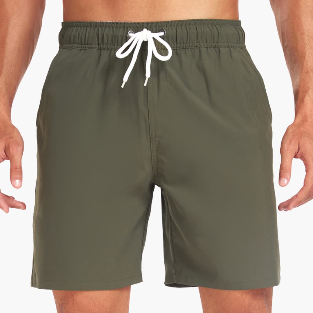 Short de bain rayé pour homme – avec cordon de serrage et poches