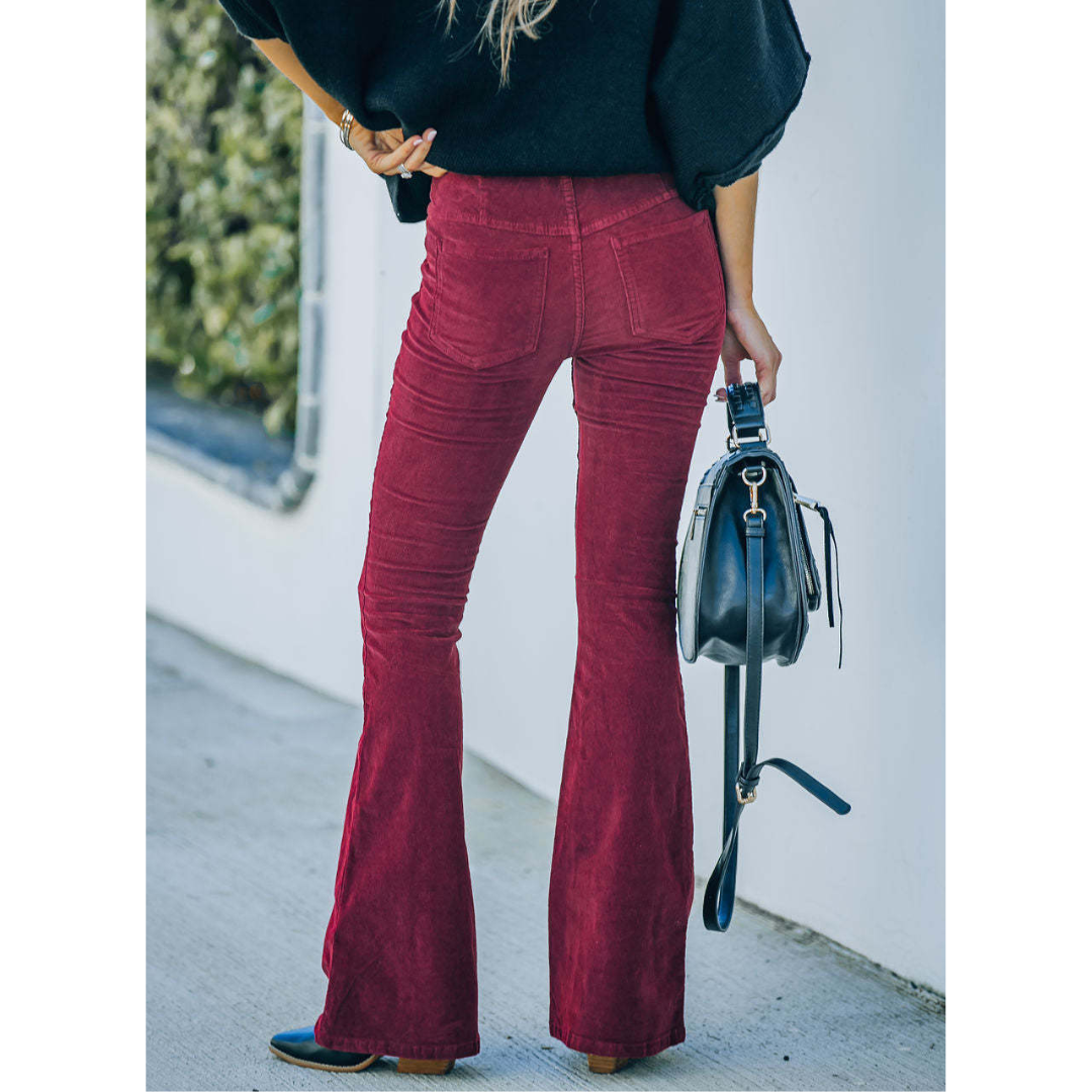 Selva™- Pantalon flare en velours