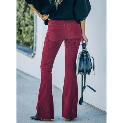 Selva™- Pantalon flare en velours