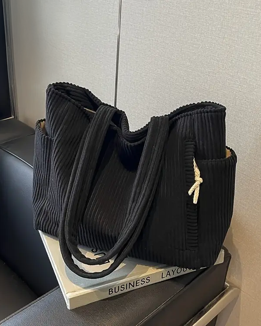 Tilda – Sac cabas côtelé avec détail en cordon