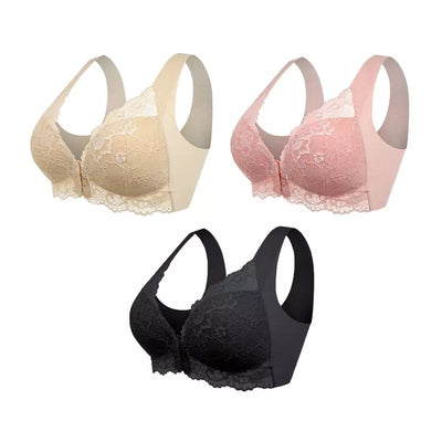 Ginevra™ | (LOT DE 3) Soutien-gorge sculptant sans armature avec fermeture frontale