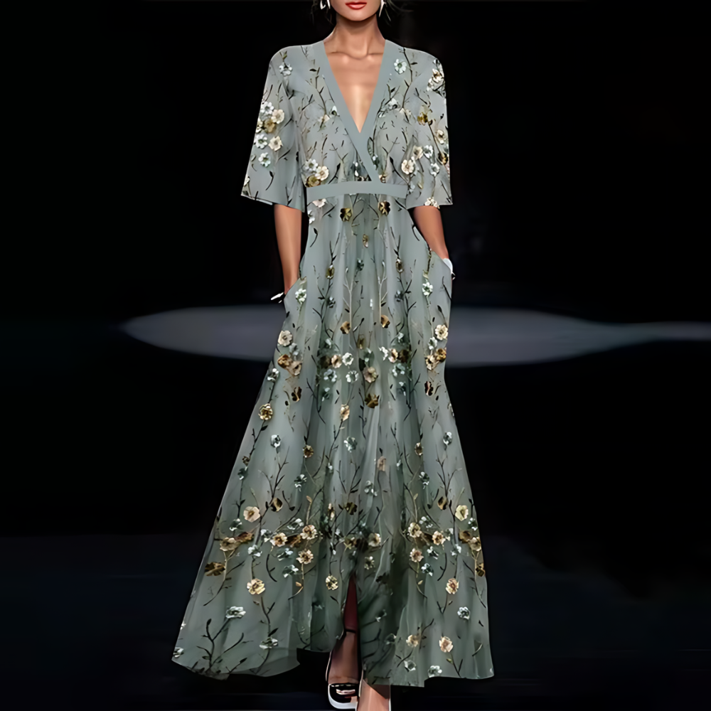 Elena – Robe élégante à manches
