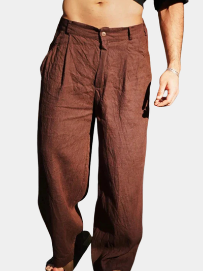 DARIO | Pantalon en lin élégant à jambe large