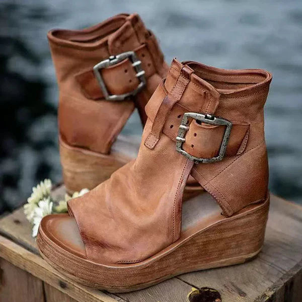 Luna Boho Sandales™ – Sandales orthopédiques à semelle compensée, style bohème