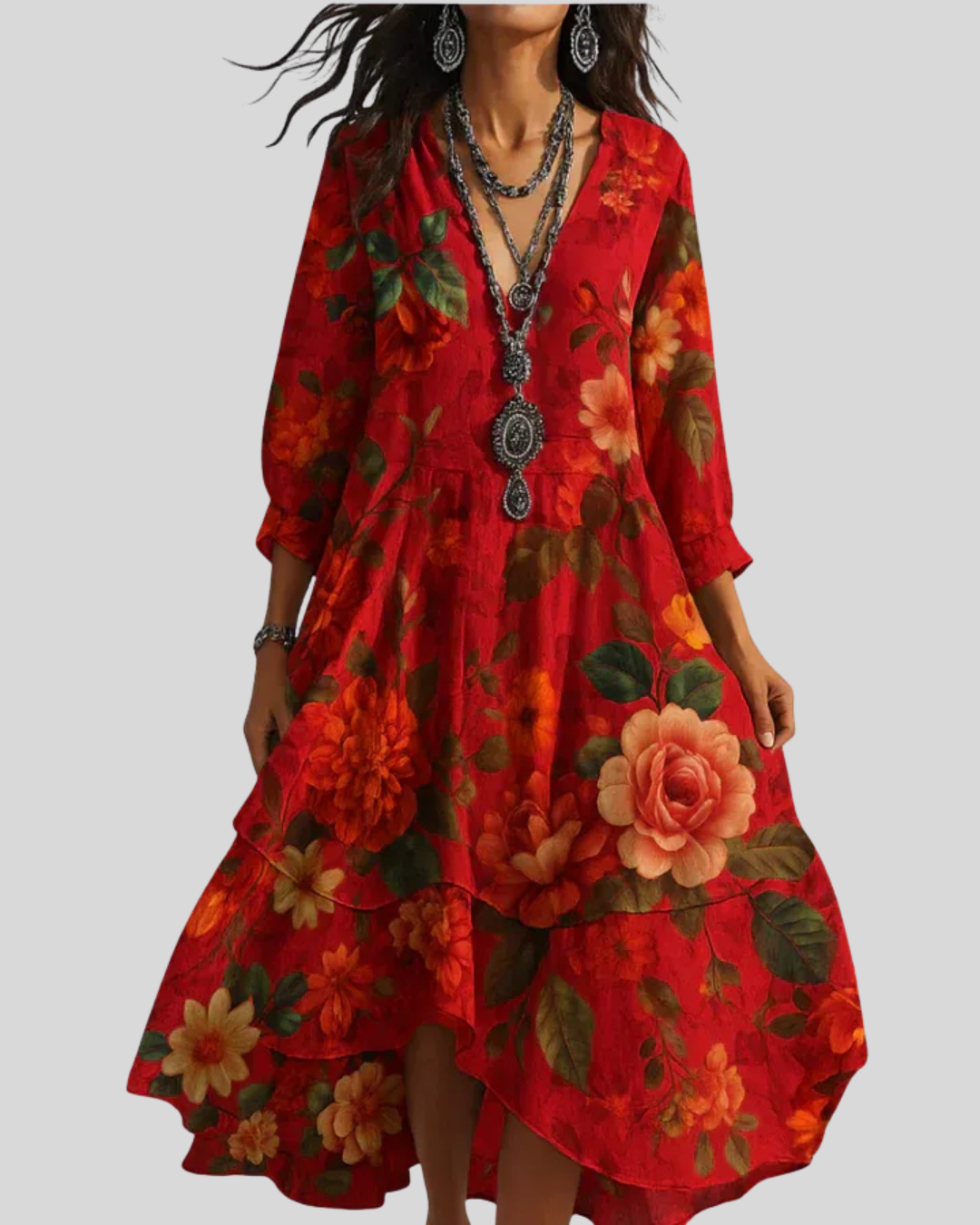 Élowen™ – Robe Maxi Bohème Fleurie et Légère