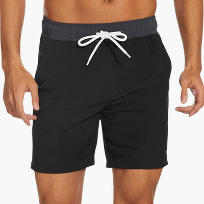 Short de bain rayé pour homme – avec cordon de serrage et poches