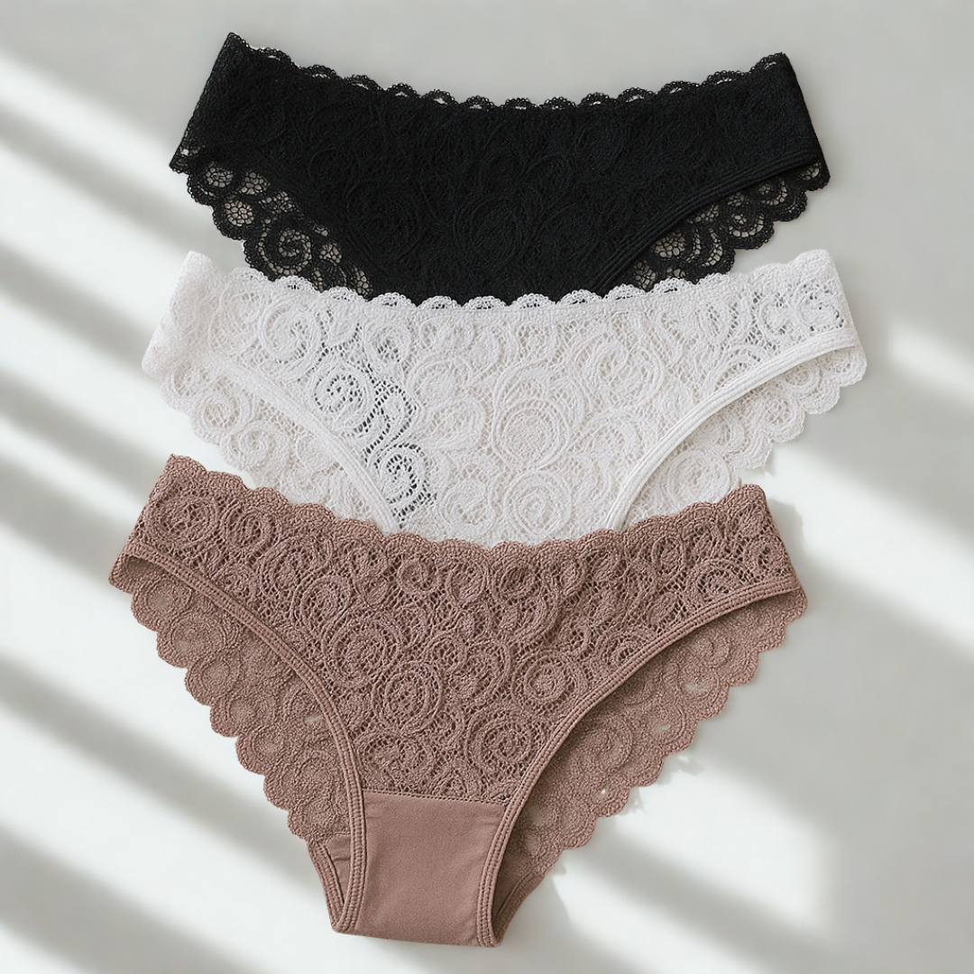 Belle Étoile – Culottes en Dentelle Élégantes et Sexy en Coton ( lot de 3 pièces )