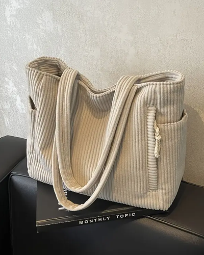 Tilda – Sac cabas côtelé avec détail en cordon