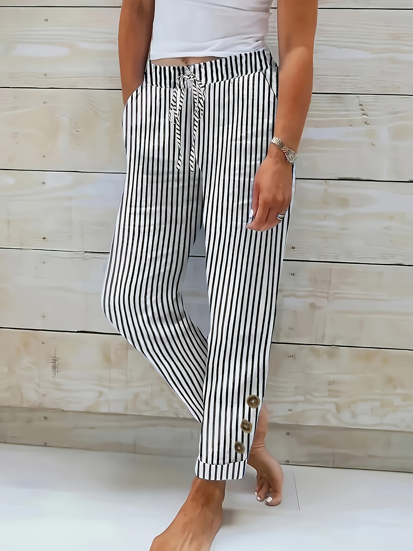 Pantalon Lena à Taille Élastique