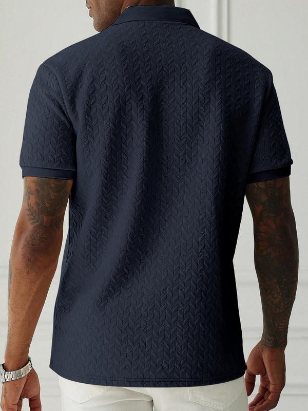 VALMER™ | Polo texturée pour homme – Élégance décontractée & confort estival