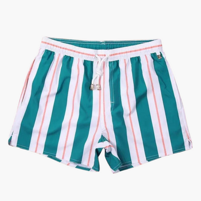 Maillot de bain homme rayé - avec cordon de serrage et poches latérales