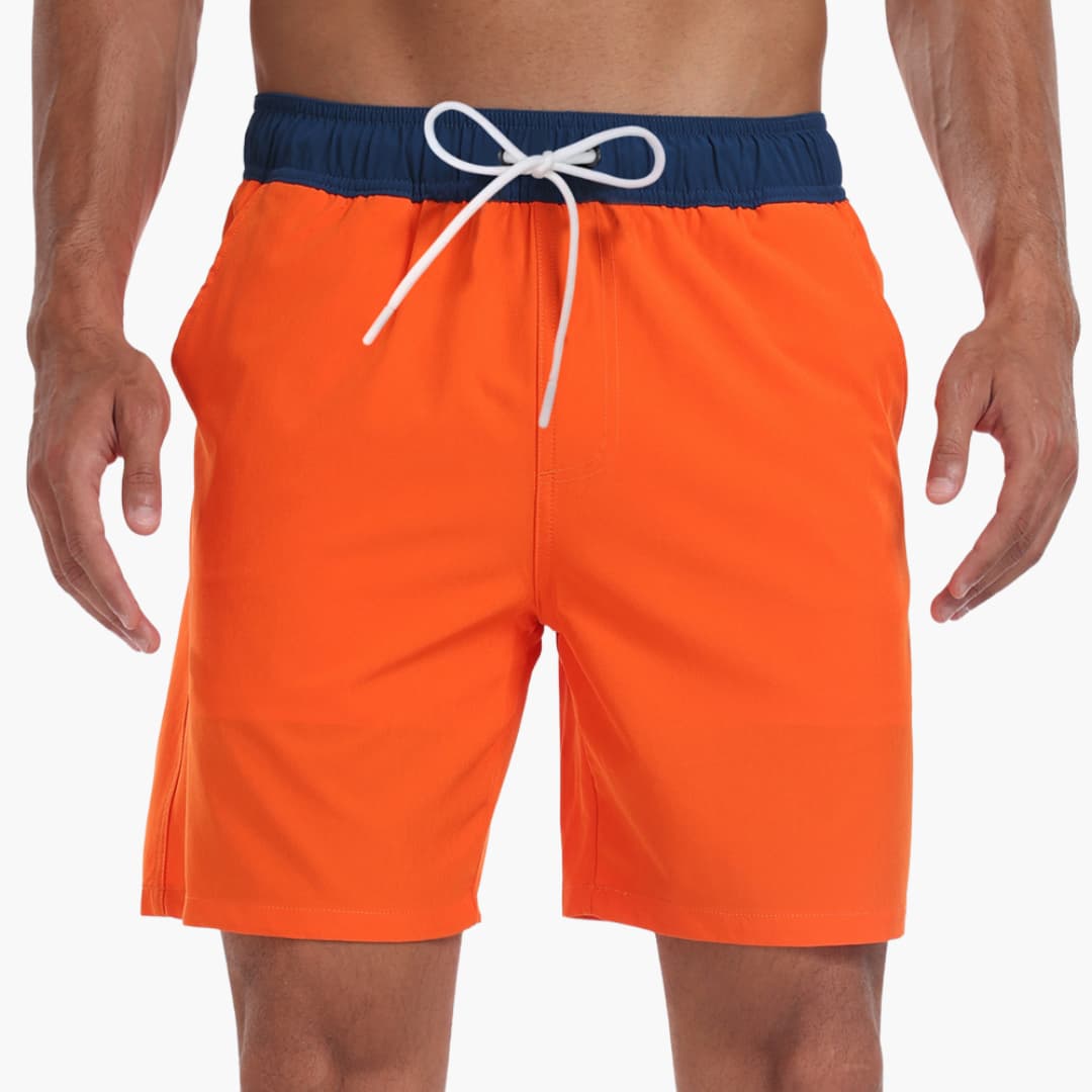 Short de bain rayé pour homme – avec cordon de serrage et poches
