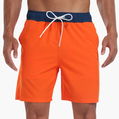 Short de bain rayé pour homme – avec cordon de serrage et poches