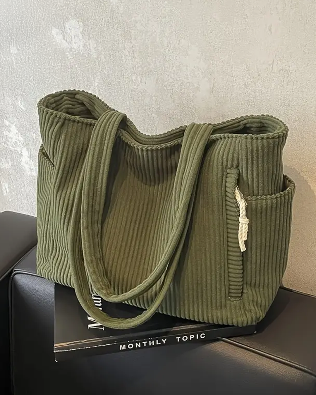 Tilda – Sac cabas côtelé avec détail en cordon