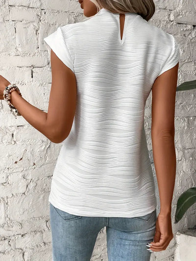 Carolyn – T-shirt élégant à col rond