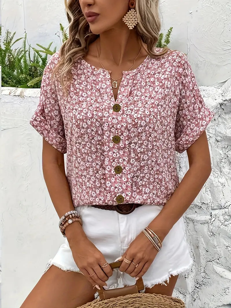 Anori – Blouse Florale Élégante