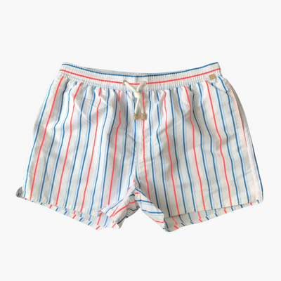 Maillot de bain homme rayé - avec cordon de serrage et poches latérales