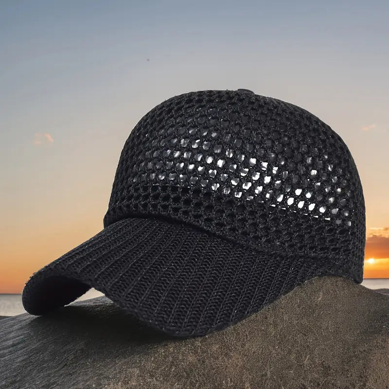 Saphirilys – Casquette de Baseball en Résille Stylée