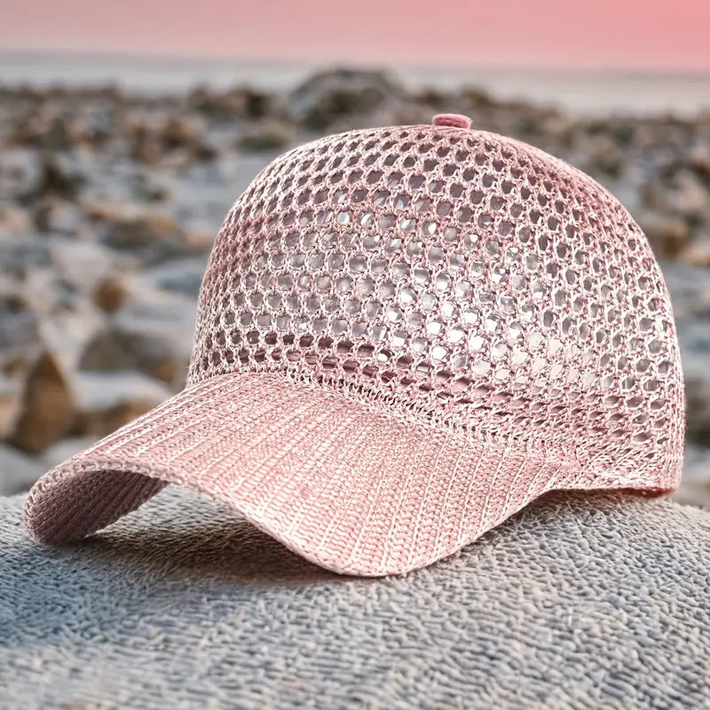 Saphirilys – Casquette de Baseball en Résille Stylée