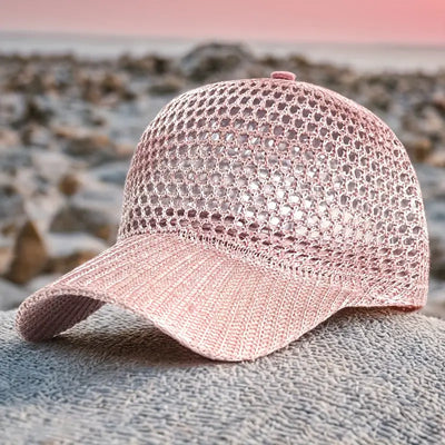 Saphirilys – Casquette de Baseball en Résille Stylée