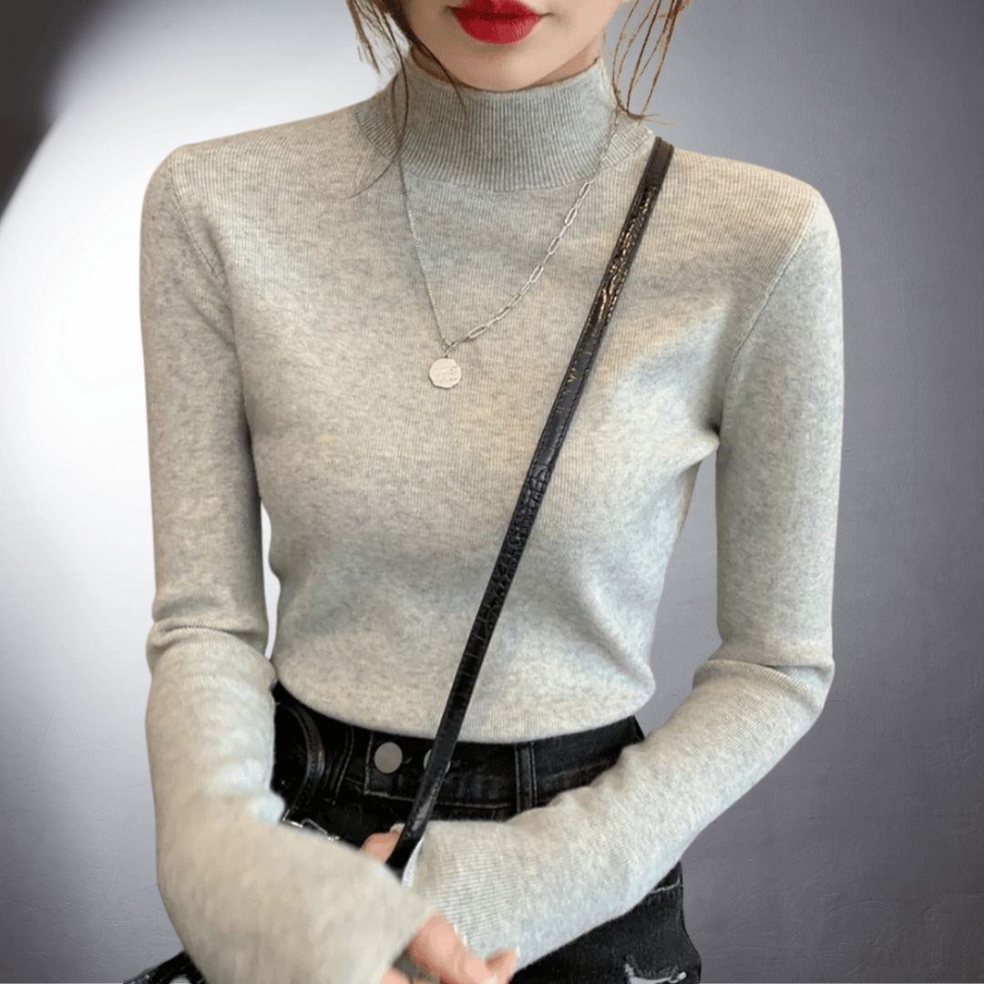 Colette™ | Pull à Col Montant en Coton Doux