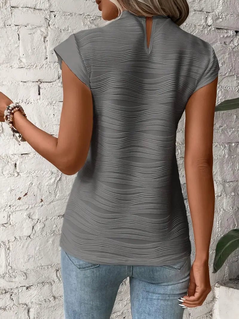 Carolyn – T-shirt élégant à col rond