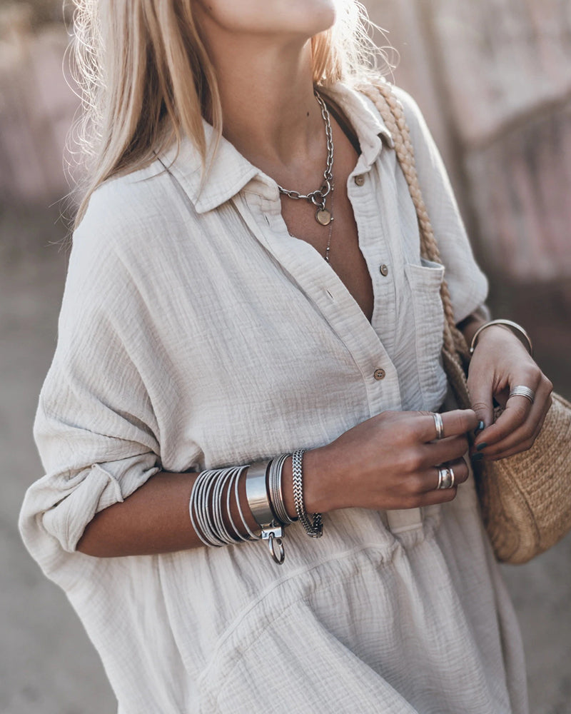 Ollie | Robe chemise chic en coton