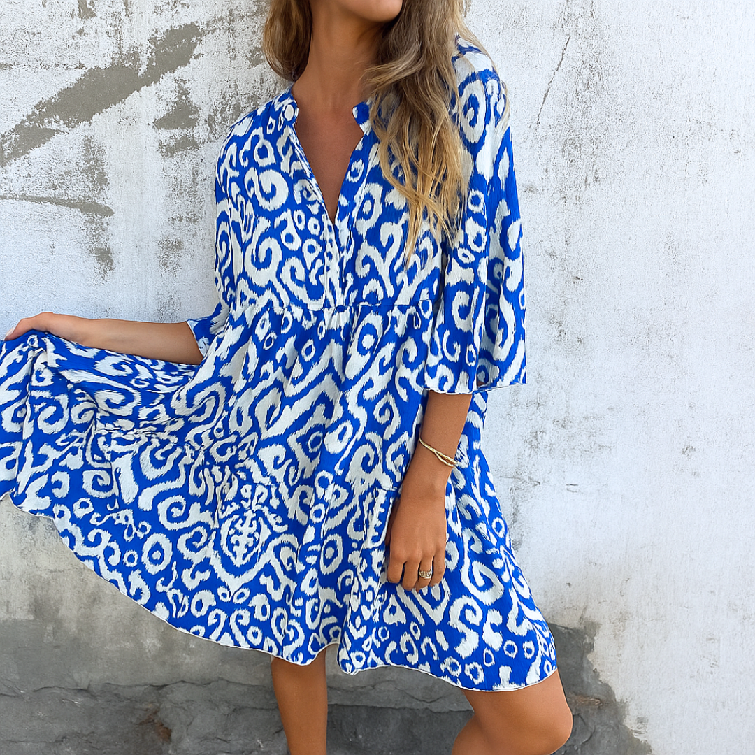 Fiori – Robe Élégante et Décontractée à Col en V