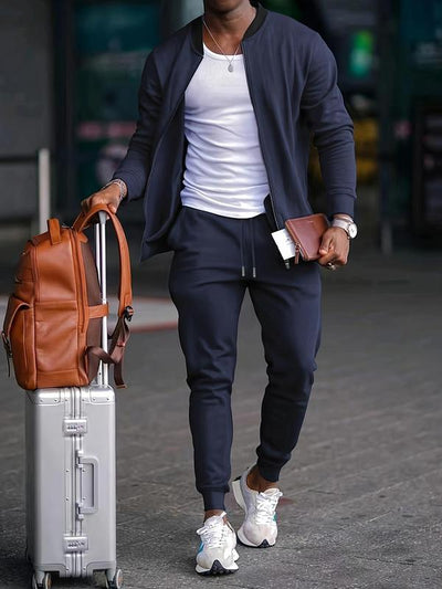 Lorenzo™ | Ensemble homme sport & casual à col montant