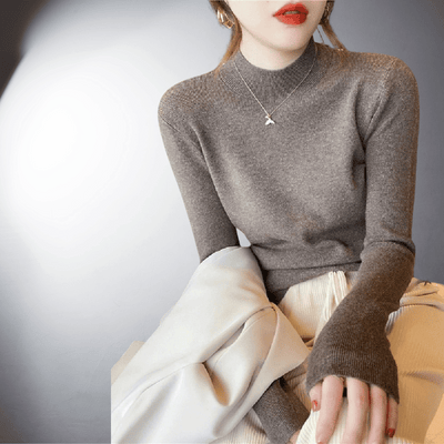 Colette™ | Pull à Col Montant en Coton Doux