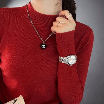Colette™ | Pull à Col Montant en Coton Doux
