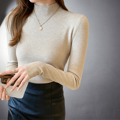 Colette™ | Pull à Col Montant en Coton Doux